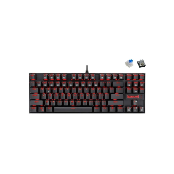 Redragon Kumara Wired Mechanical Gaming Keyboard K552-2 Dust-Proof Blue And Red Switch Black